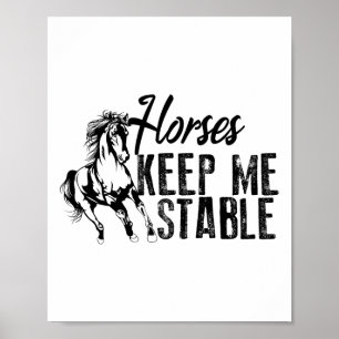 Affiche Chevaux cool Gardez-Moi Stable Drôle Équitation
