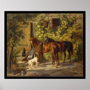 Affiche Chevaux d'Adam Albrecht au porche