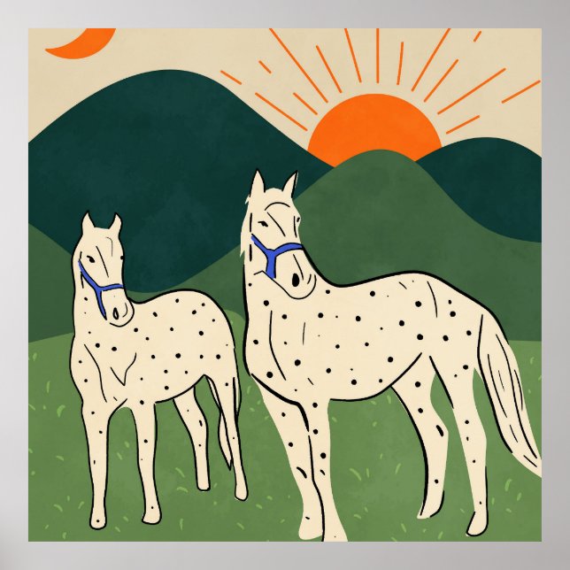 Affiche Chevaux des Highlands (Devant)