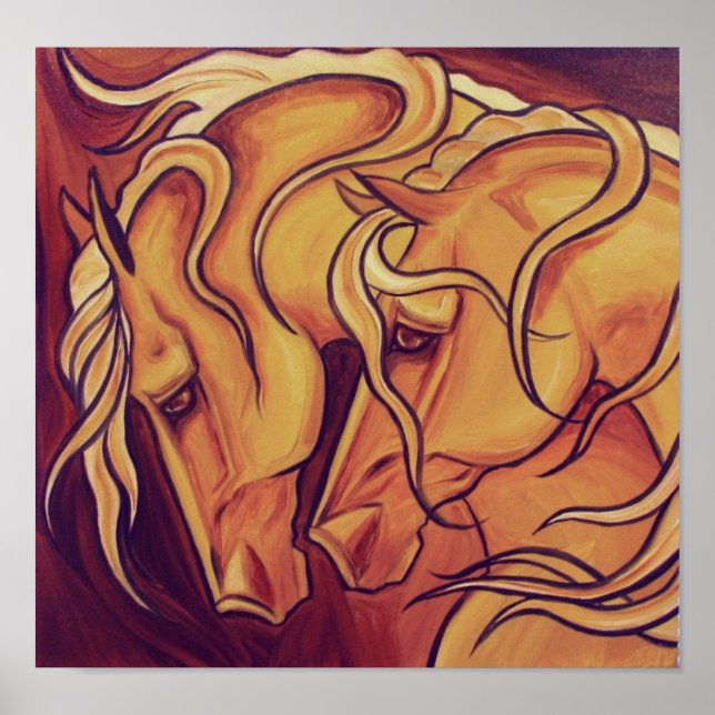 Affiche Chevaux d'or (Devant)