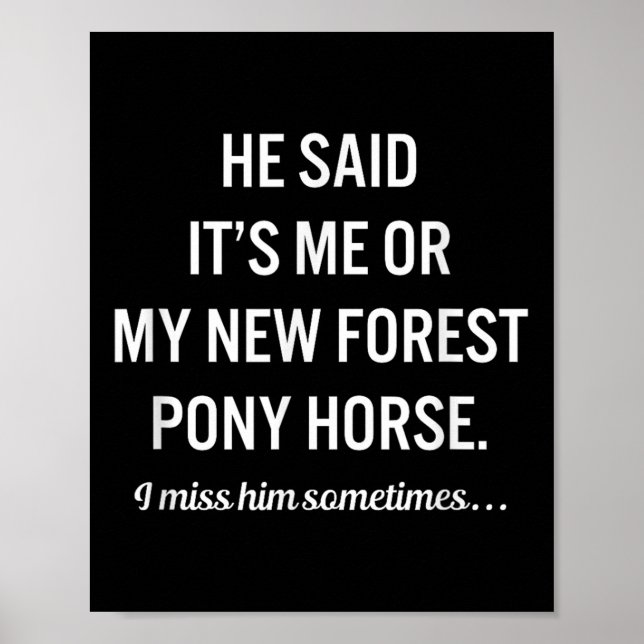 Affiche Chevaux drôles Mon nouveau forest ny Citation de l (Devant)