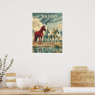 Affiche Chevaux du New Jersey