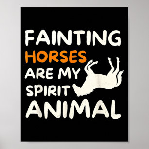 Affiche Chevaux Évanouis Sont Mon Animal Srit Drôle Ferme 