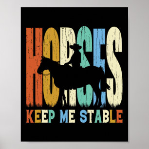 Affiche Chevaux Gardez-Moi Stable Cheval Équitation Équita