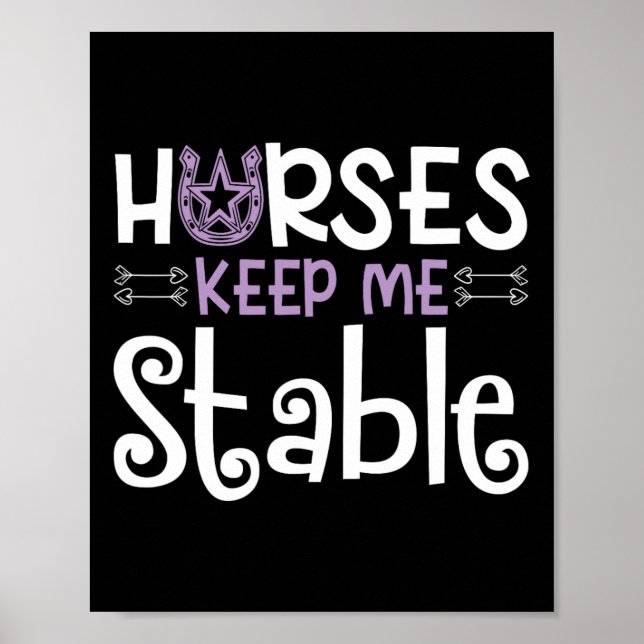Affiche Chevaux Gardez-Moi Stable Cheval équitation Girl (Devant)