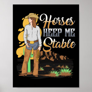 Affiche Chevaux Gardez-Moi Stable I Équestre Pony Horse Fa