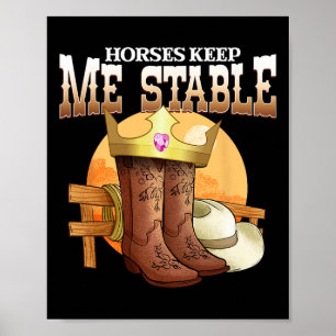 Affiche Chevaux Gardez-Moi Stable I Équestre Pony Horse Fa