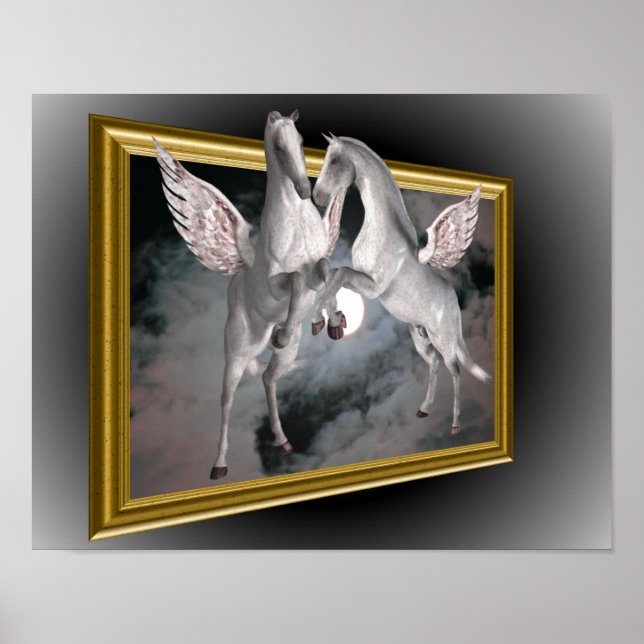 Affiche Chevaux Pegasus Hors Des Limites Imaginaire (Devant)