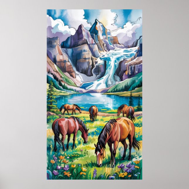 Affiche Chevaux sauvages (Devant)