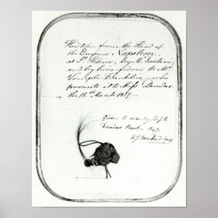 Affiche Cheveux coupés de la tête de l'empereur Napoléon