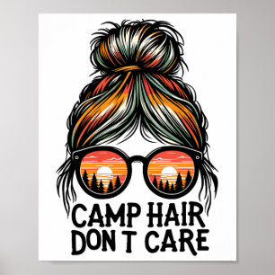 Affiche Cheveux de camping, on ne s'en soucie pas, chignon