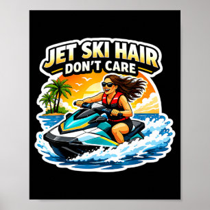 Affiche Cheveux de jet ski on s'en fiche femmes femmes jet