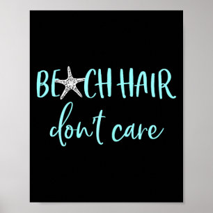 Affiche Cheveux de plage, on s'en fiche - Vacances d'été d