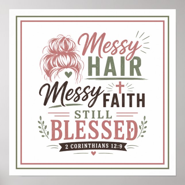 Affiche Cheveux Décoiffés Foi Désordonnée Encore Bénie Chr (Devant)