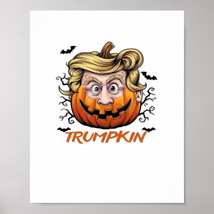 Affiche Cheveux drôle de Citrouille Halloween Boo - Humour