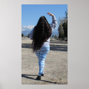 Affiche Cheveux et neige classiques de longueur sur les