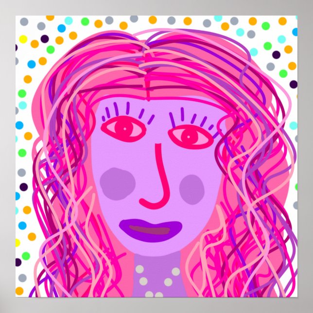 Affiche Cheveux : Un portrait abstrait  (Devant)