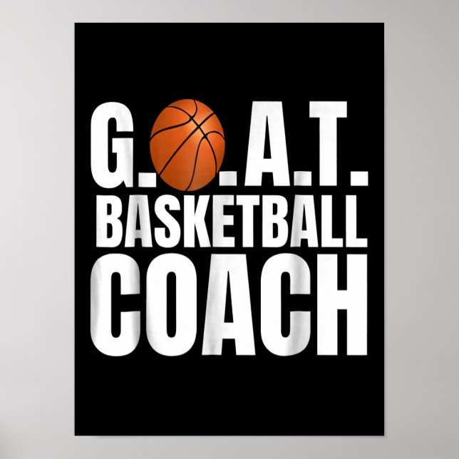 Affiche Chèvre Basketball entraîneur cadeau (Devant)