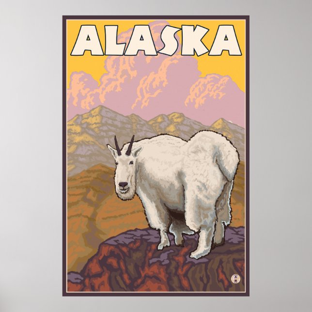 Affiche Chèvre de montagne - Alaska (Devant)