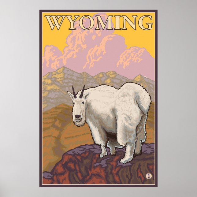 Affiche Chèvre de montagne - Wyoming (Devant)