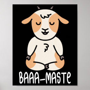 Affiche Chèvre de yoga posture du lotus yogi femmes médita