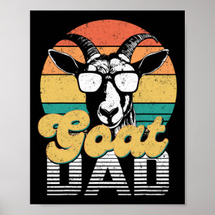Affiche Chèvre Papa Meilleure chèvre Papa Vintage Retro Am
