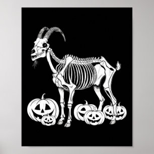 Affiche Chèvre Squelette Anniversaire Halloween Hommes Fem