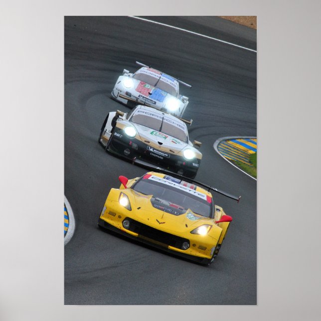 Affiche Chevrolet Corvette C7.R no63 24 Heures du Mans (Devant)