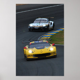 Affiche Chevrolet Corvette C7.R no64 24 Heures du Mans