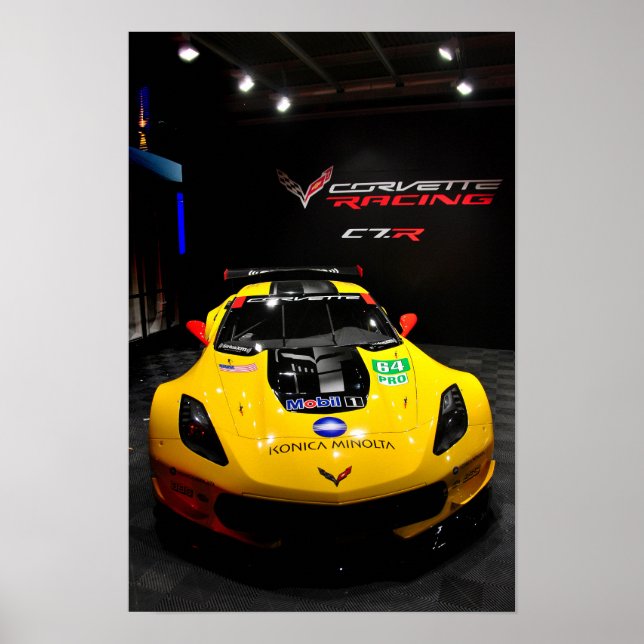 Affiche Chevrolet Corvette C7.R Vue frontale (Devant)