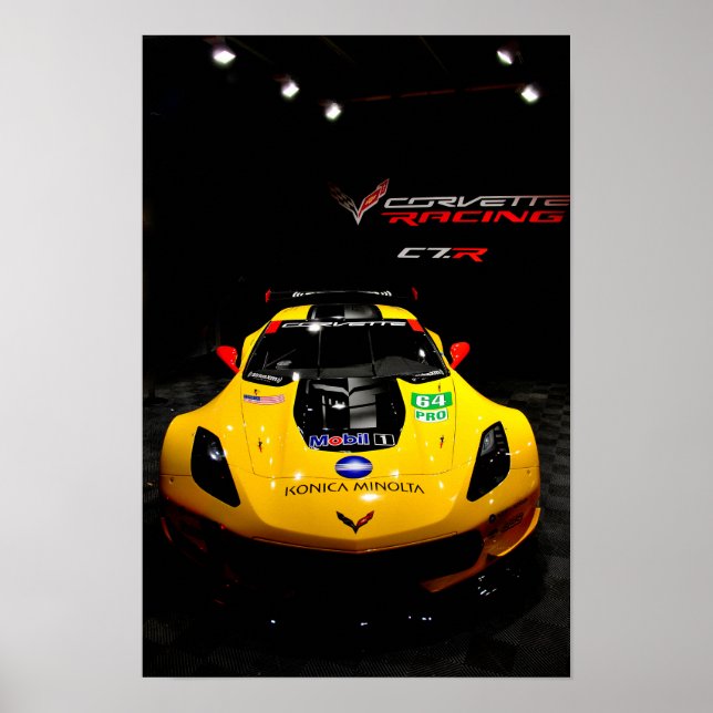 Affiche Chevrolet Corvette C7.R Vue frontale (Devant)