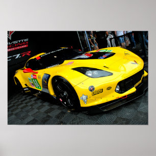 Affiche Chevrolet Corvette C7.R Vue frontale