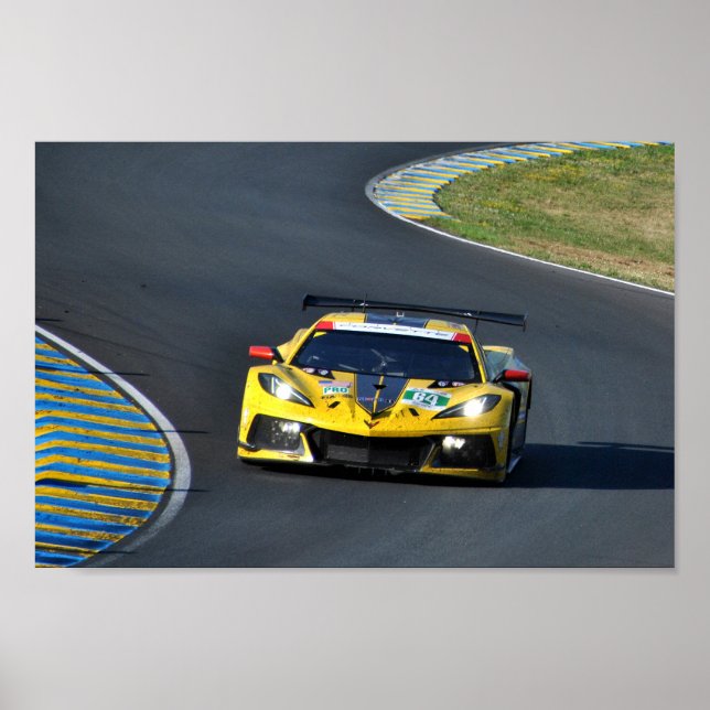 Affiche Chevrolet Corvette C8.R 24 Heures du Mans 2022 (Devant)
