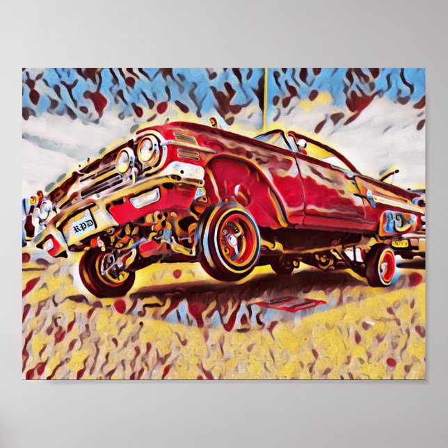 Affiche Chevrolet Impala Low Rider 1960 Chevrolet Art Chev (Devant)