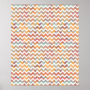 Affiche Chevron brillant avec Grunge Texture Artiste
