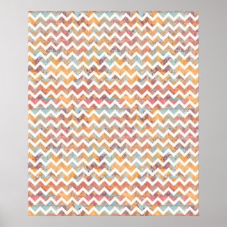 Affiche Chevron brillant avec Grunge Texture Artiste