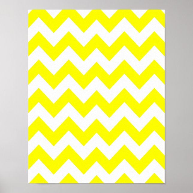 Affiche Chevron jaune gras (Devant)