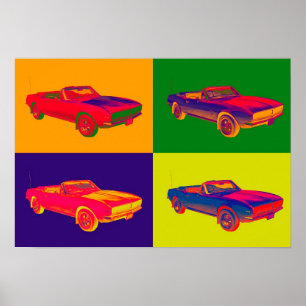 Affiche Chevy Camaro RS Convertible Pop Art 1967