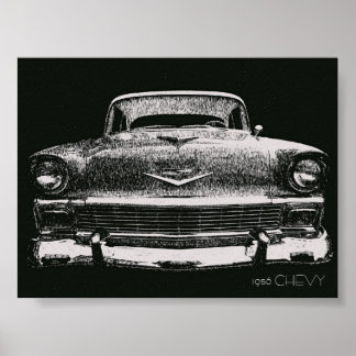 AFFICHE CHEVY SKETCH 1956