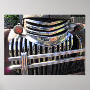 AFFICHE CHEVY TRUCK CHROME GRILL 1946