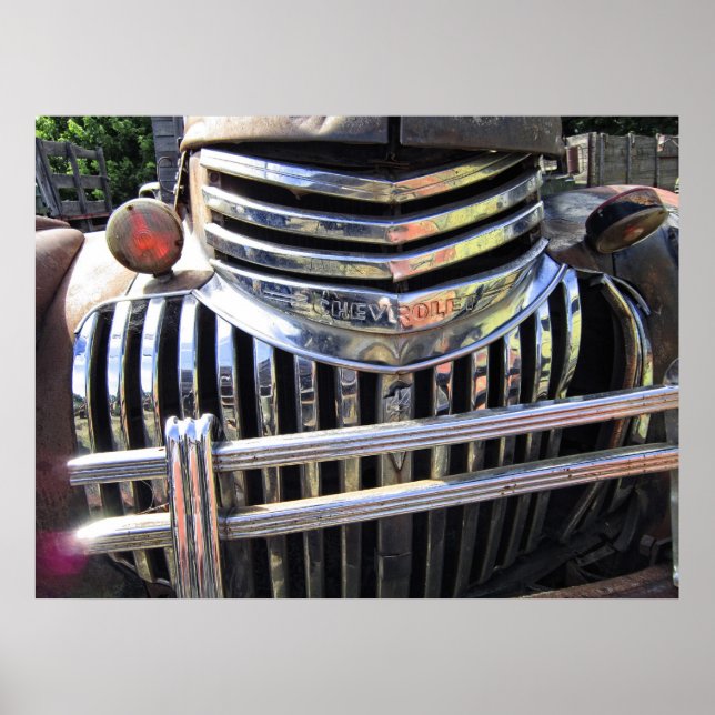 AFFICHE CHEVY TRUCK CHROME GRILL 1946 (Devant)