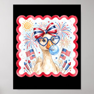 Affiche Chewing-gum à bulles feux d'artifice d'oie patriot