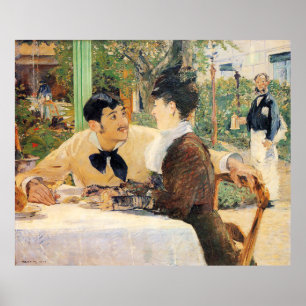 Affiche Chez Edouard Manet du père Lathuille