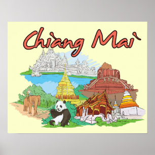 Affiche Chiang Mai, Thaïlande