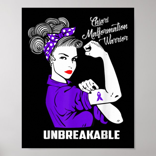Affiche Chiari Malformation Guerrier Incassable Chemise Aw (Devant)