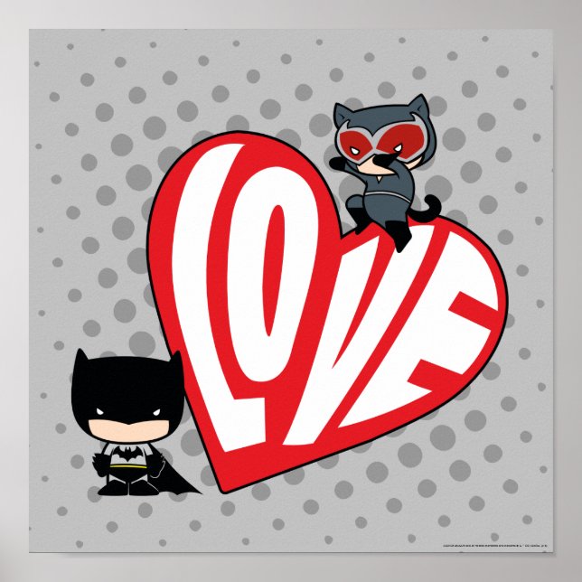 Affiche Chibi Catwoman Pounce on Batman (Devant)