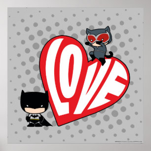 Affiche Chibi Catwoman Pounce on Batman 2