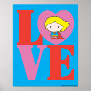 Affiche Chibi Supergirl LOVE