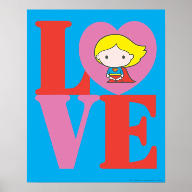 Affiche Chibi Supergirl LOVE (Devant)