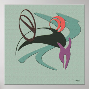 Affiche Chic Abstrait : Ocean Breeze